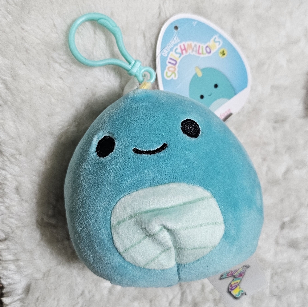 Squishmallows Clip Nofese the Dinosaur